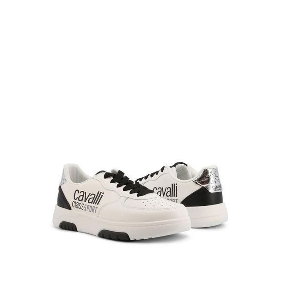 Cavalli Class Sleek Synthetic Sneakers with Rubber Sole - Picture 2 of 3